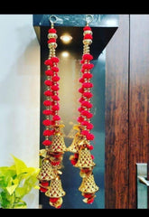 Lot String Exquisite Artificial Pompom Bell Fluffy Creeper Garland-Elevating the Aesthetics, Wedding Gift, Return Gift, Diwali Gift